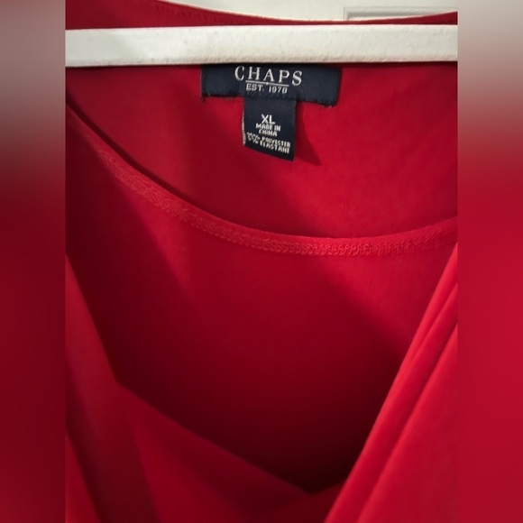 Chaps Women’s Solid Red Mid Length Dress, size XL - Picture 5 of 15